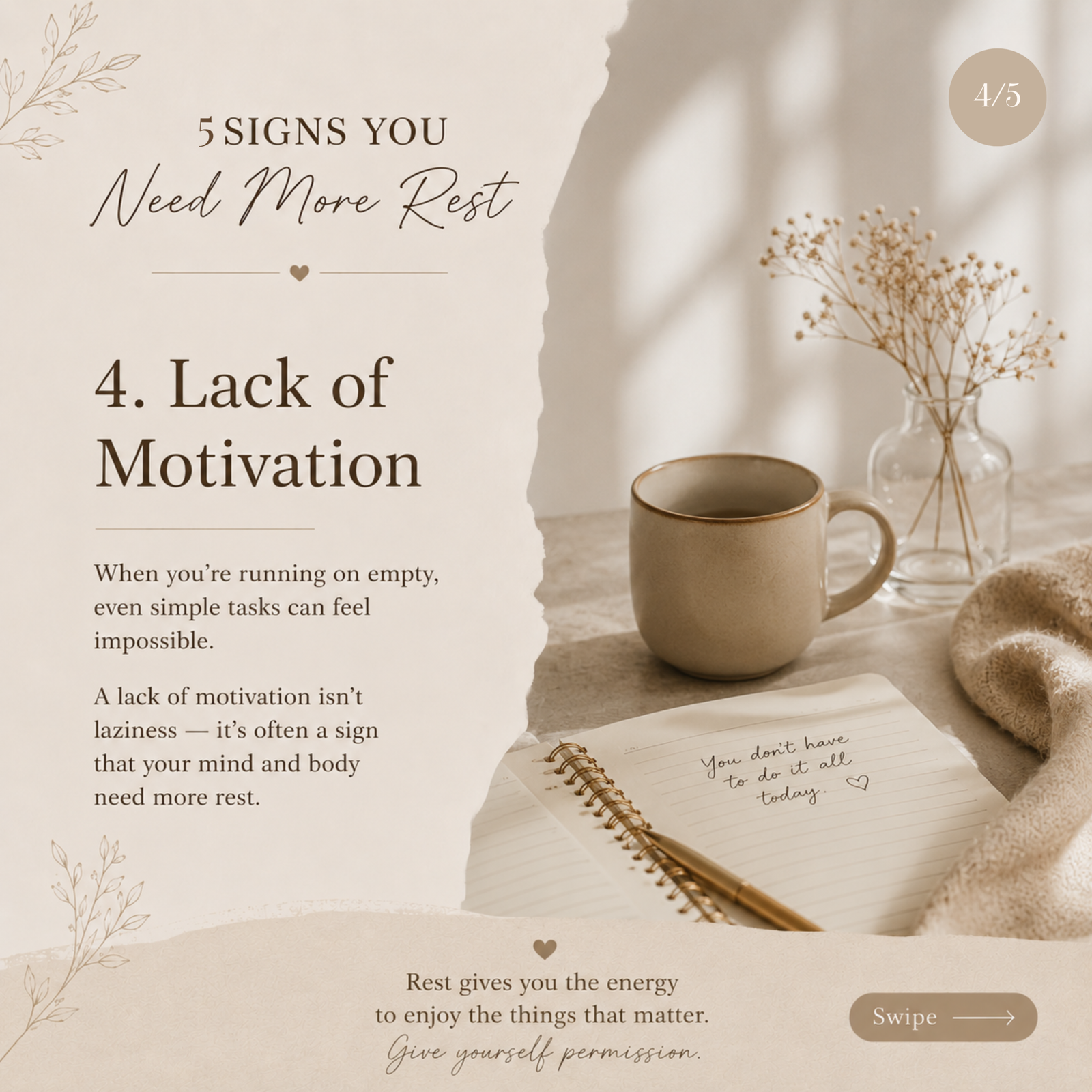 Journaling to find motivation