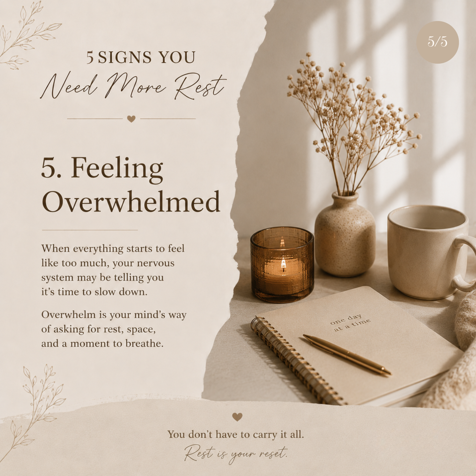 A calming cup of tea when overwhelmed