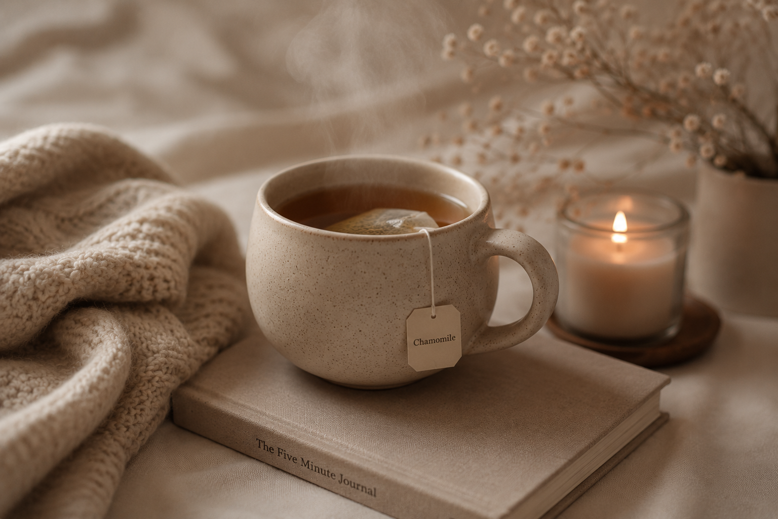 Herbal tea, warm cup